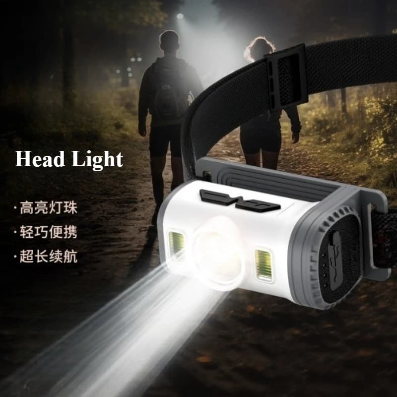 LED Sensor Hat Clip Lamp Waterproof Head Light Rechargeable Fishing Camping Searching Outdoor Powerful Head Flashlight