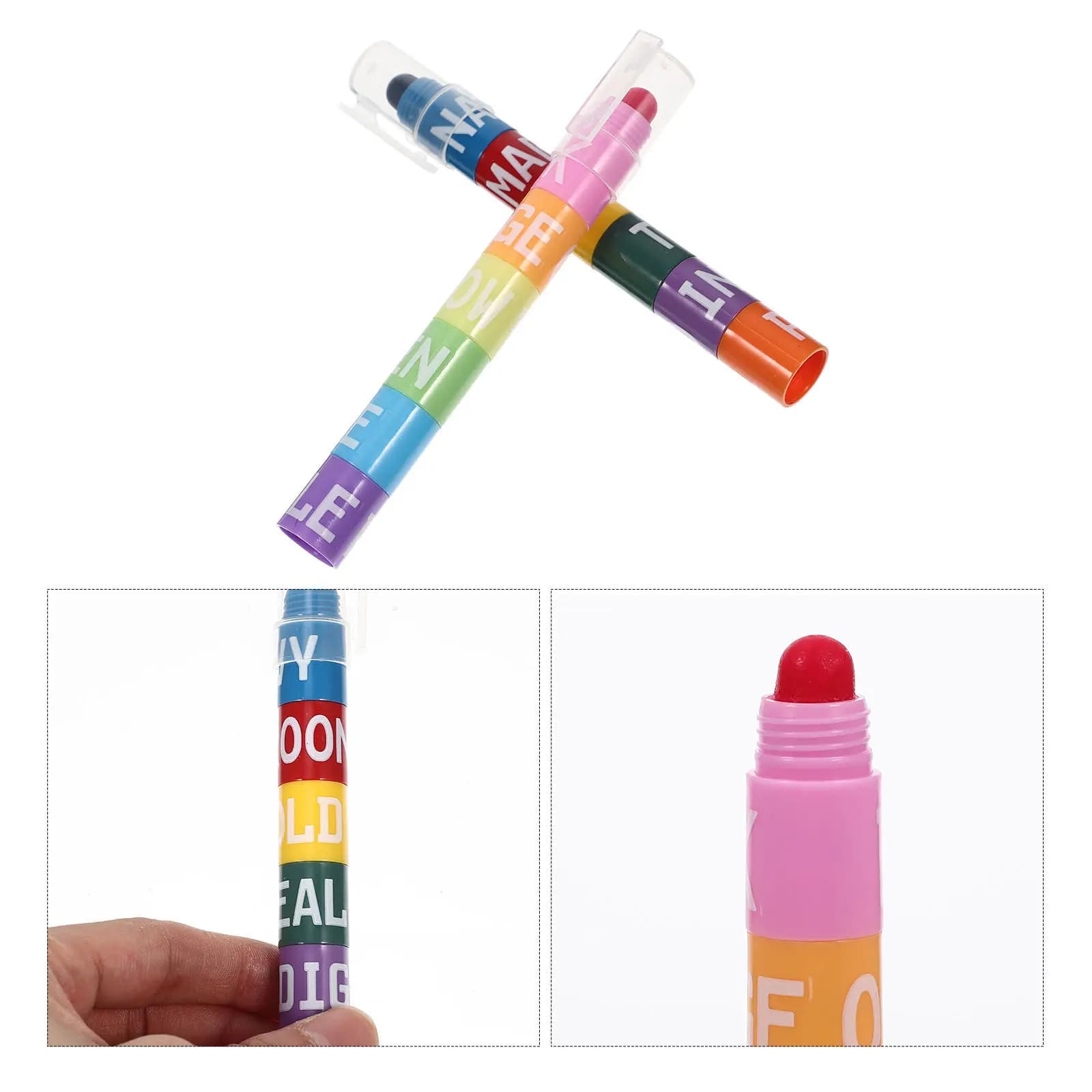 2 set di penne evidenziatrici fluorescenti, pennarelli colorati per studenti, bambini, appunti, disegno, scuola, forniture per ufficio