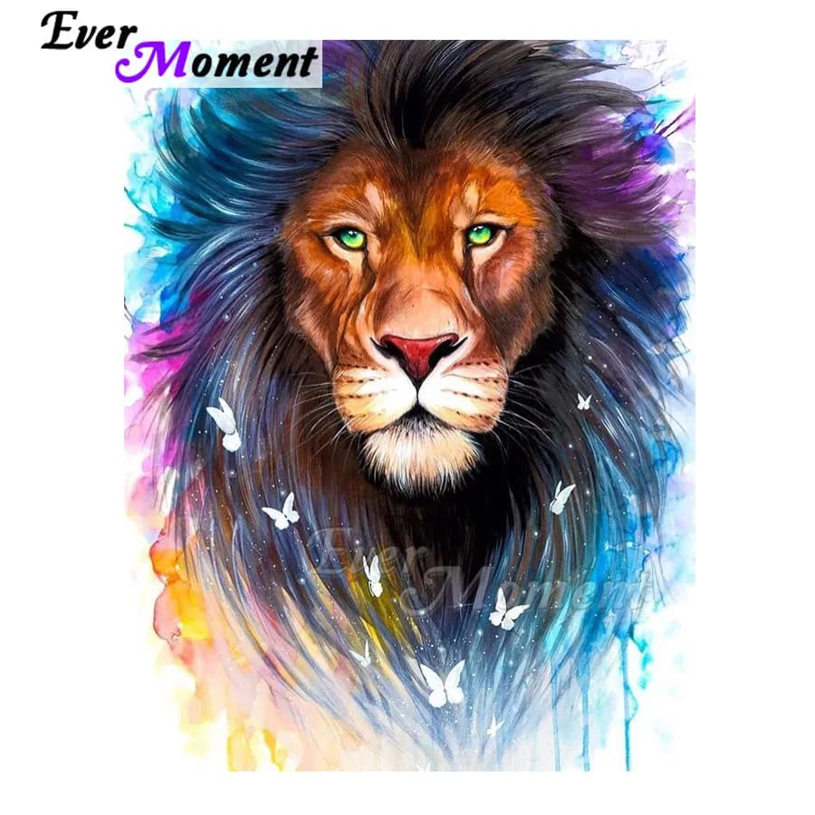 Leone Capelli Colorati Pieno Quadrato Trapano Punto Croce Immagine Di Strass Diamante Ricamo Sempre Momento Pittura Diamante ASF1733
