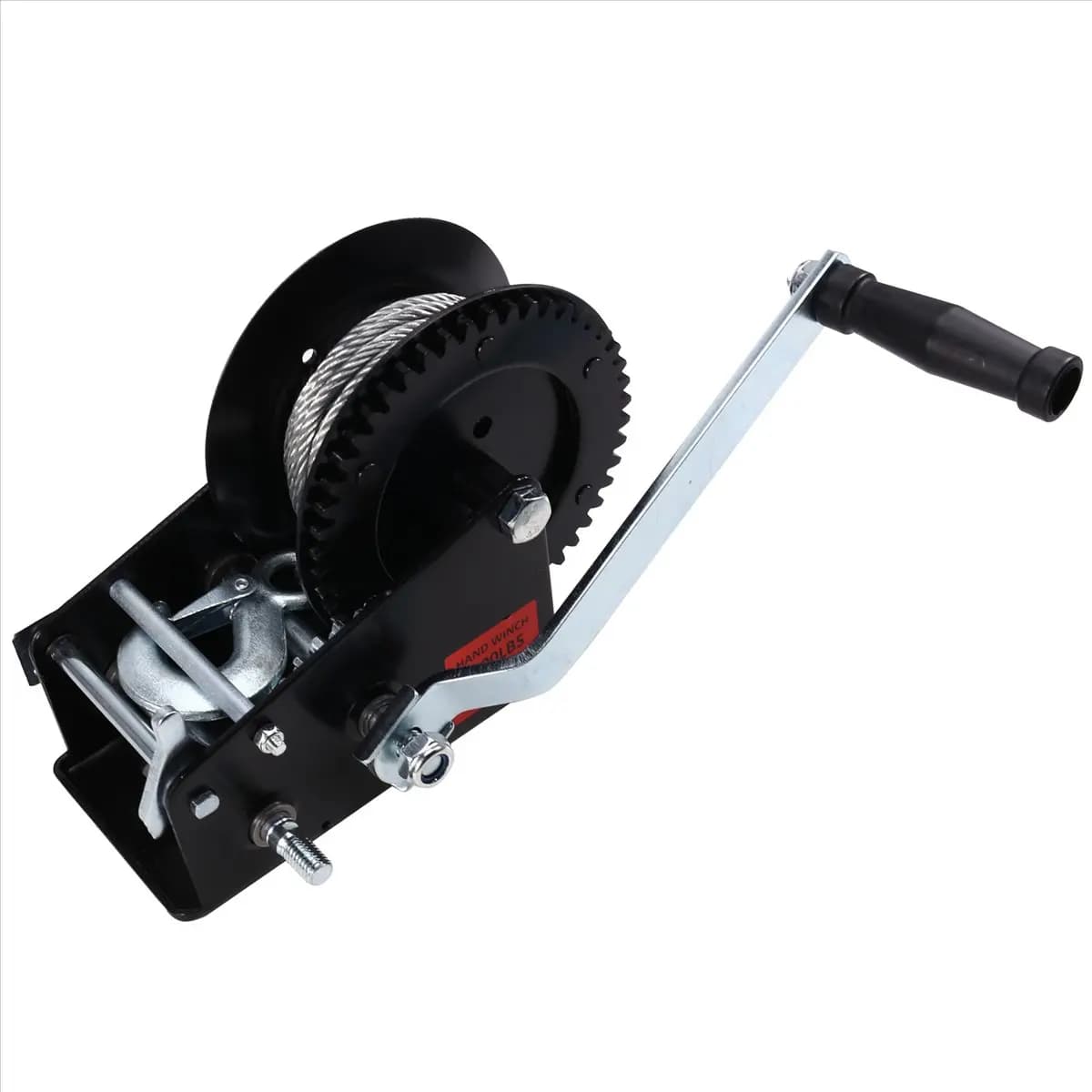 Verricello Manuale YHYS 3500LB con Cavo in Acciaio e Cricchetto Bidirezionale per Rimorchi, Barche e ATV