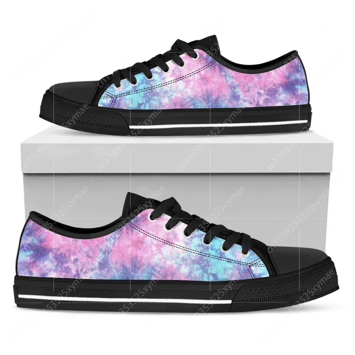 Pink Tie-dye Pattern Low Top High Quality Sneakers Mens Womens Teenager Canvas Lightweight Sneaker Couple Shoes Custom Made Shoe