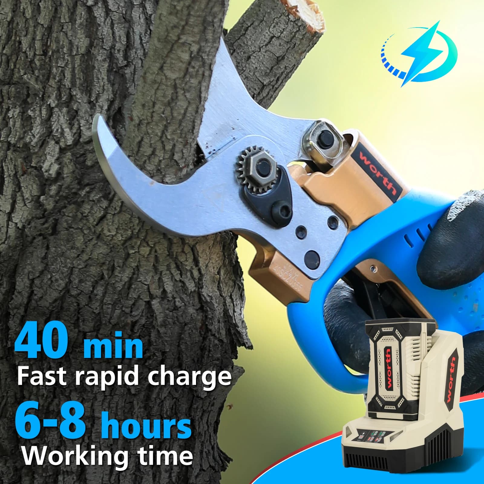 Electric pruning pots for powered shafts with a hand with Lithium battery HOT 36v