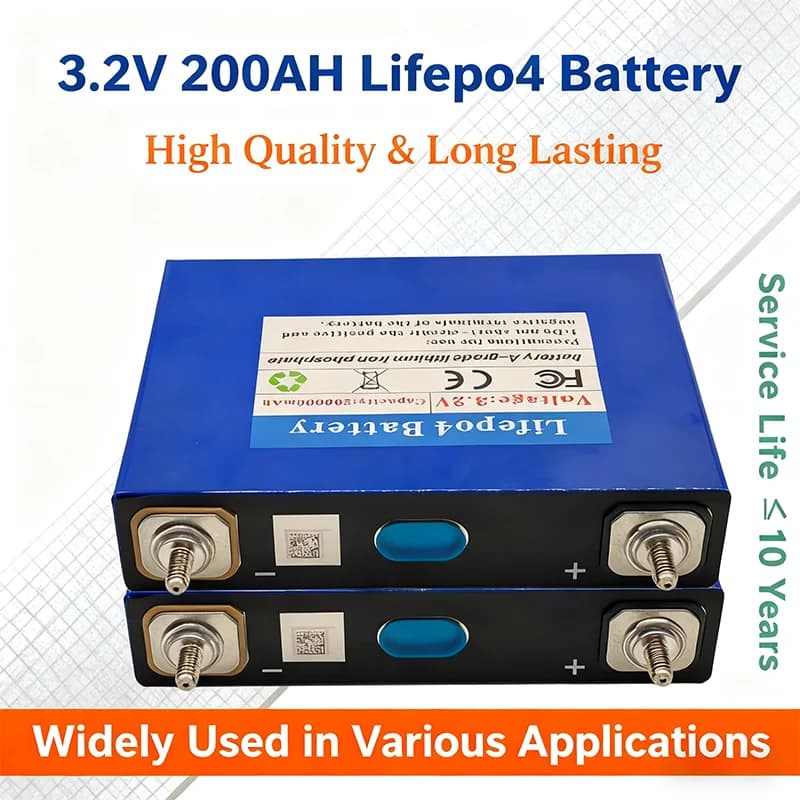 New3.2V 100% Capacity 200AH LiFePO4 Battery Rechargeable Cells for Solar Energy DIY Lithium Battery Pack Home Power 12V in Stock