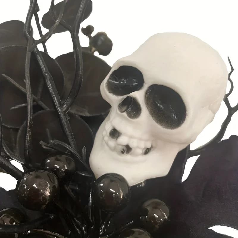 Pumpkin Skull Decoration Terrifying Artificial Plant Decoration Maple Leaf Decor Silk Flower Halloween Decoration For Office