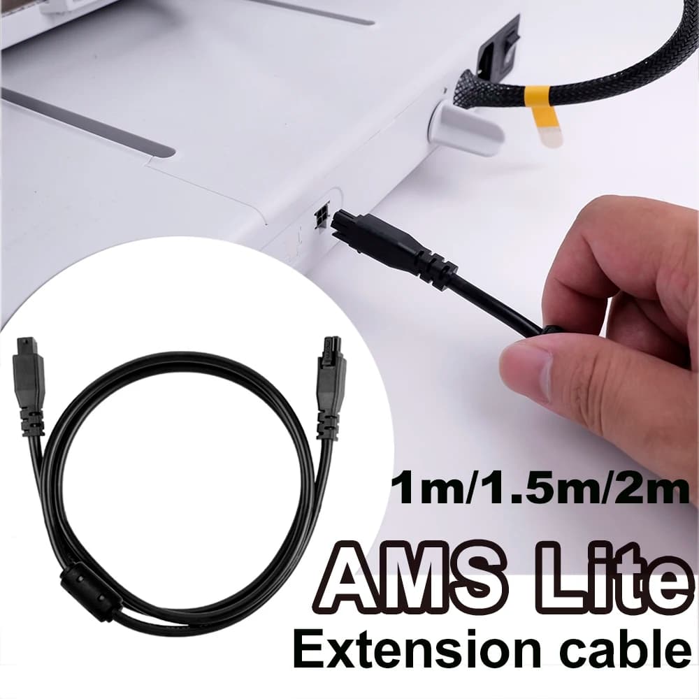 For Bambu Lab AMS Lite 1M 1.5M 2M Extension Cable 4 Pin Extended Line for Bambooo A1/A1mini 3D Printer Parts Extension Cable