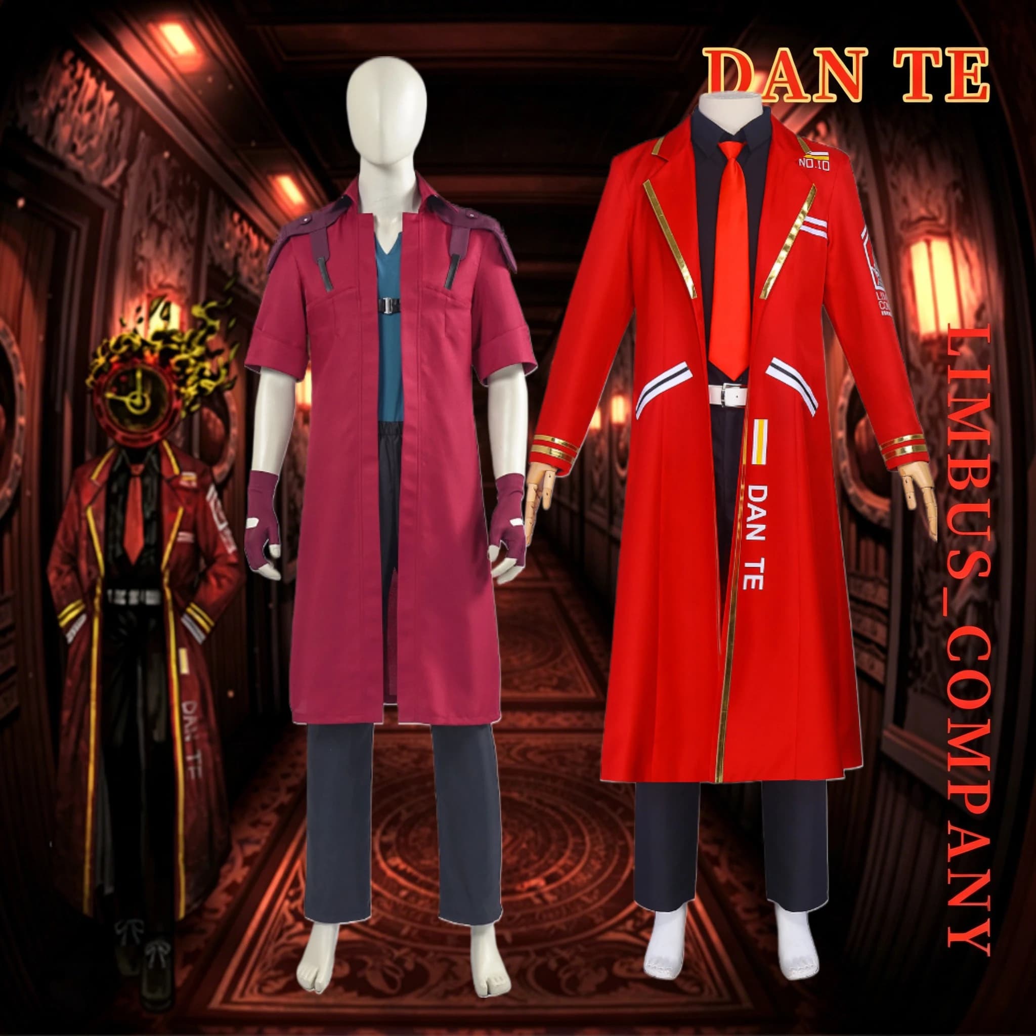 DMC 5 Dante Cosplay Costume Adult Men Long Red Windbreaker Coat DAN TE Uniform Roleplay Outfits Halloween Carnival Suit