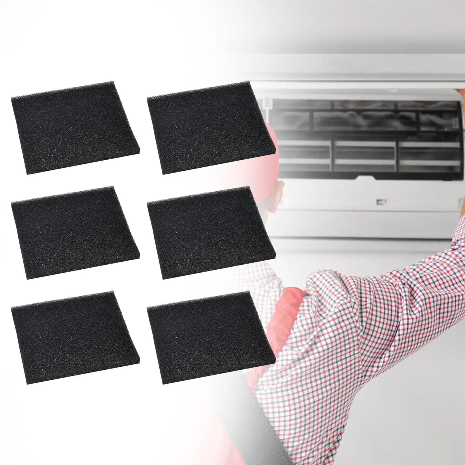 6 filtri di ricambio per contenitori per compost da cucina, accessori per fogli di filtri assorbenti odori quadrati extra spessi