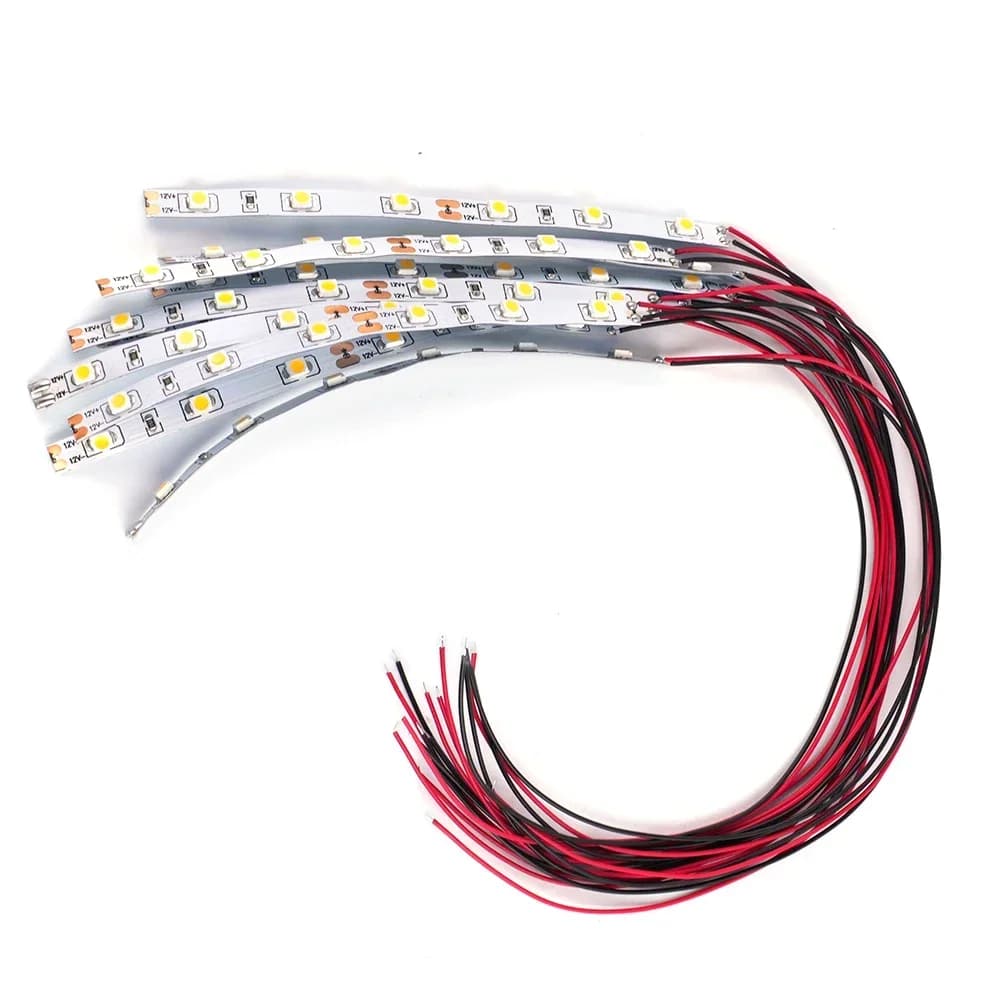 Striscia luminosa a LED flessibile 10 pezzi precablata per illuminazione SMD da 12 V a 18 V Ideale per case delle bambole e accessori ferroviari modello