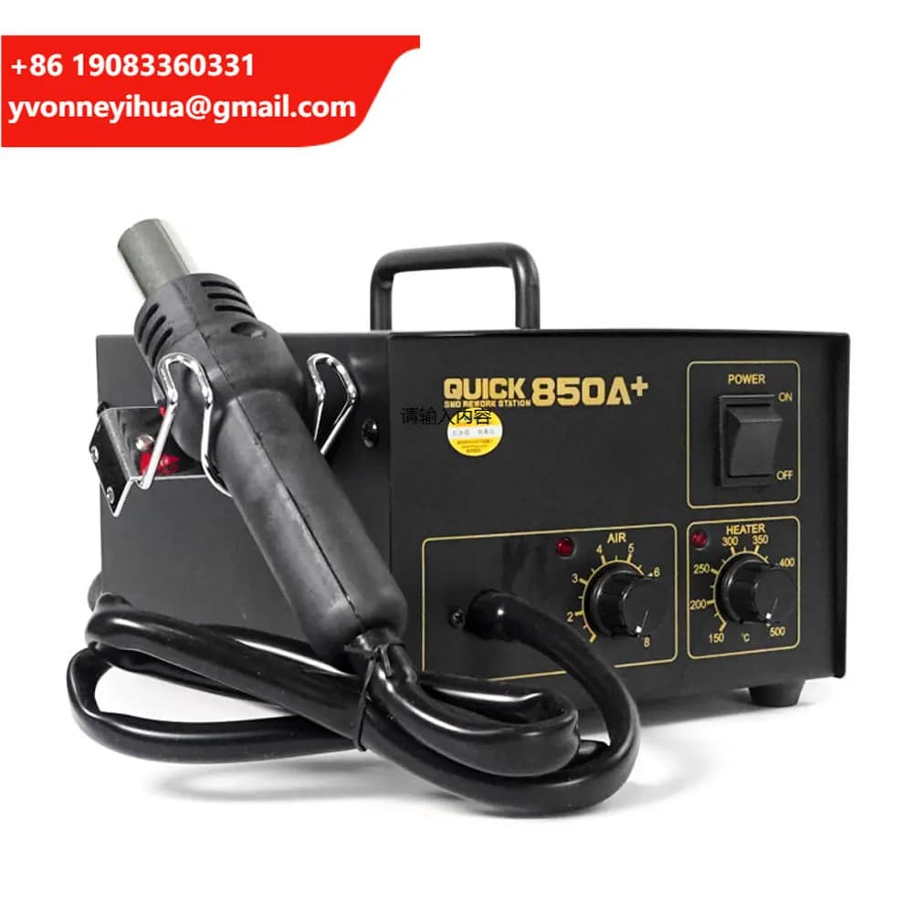 Stazione di rilavorazione serie QUICK 850 Stazione di saldatura ad aria calda Stazione di rilavorazione SMD senza piombo con pistola termica 850A 850A + 850D