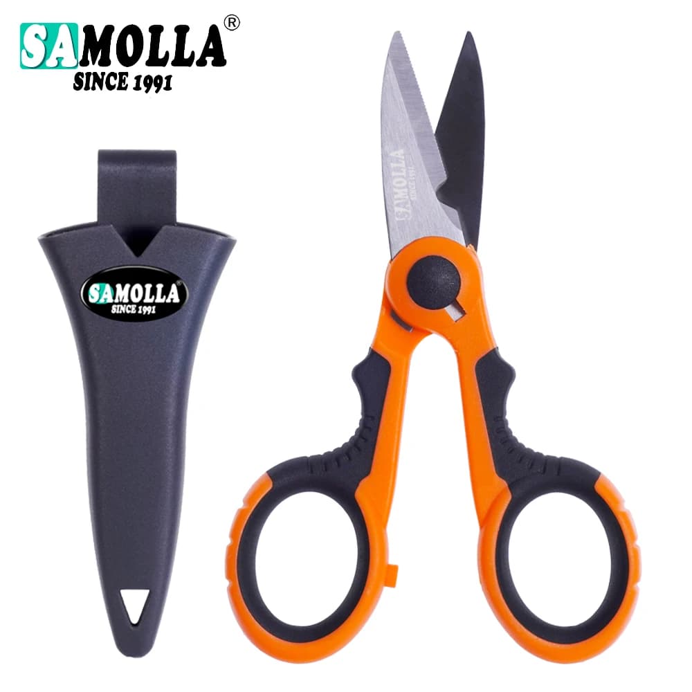 420 Stainless Steel Fishing Scissors Electrician Accessories Portable Scissors PE Cutting Grid Line Rectangular Fishing Instruments