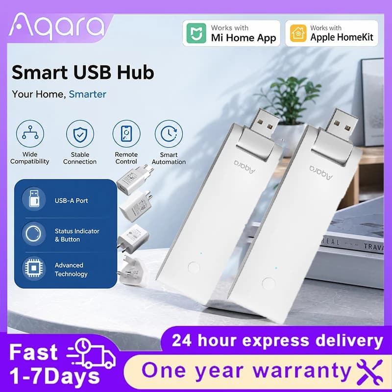 Aqara E1 Mini Hub USB Gateway Zigbee 3.0 WiFi Wireless Gateway LM-ZHWG16 Compatibile con Controllo per Mijia Mi Home Apple Homekit APP