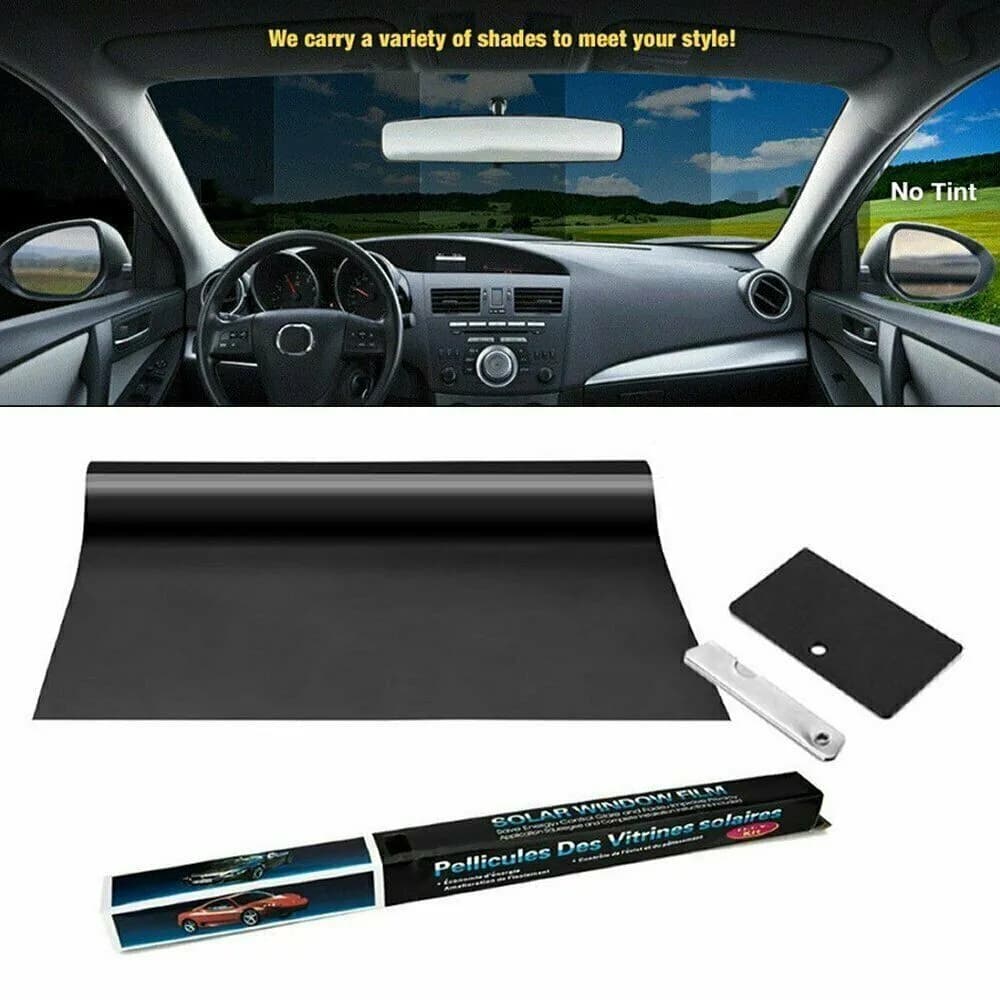 Pellicola Solare per Vetri Auto, Antiesplosione, Protezione Solare, Isolamento Termico, Pellicola Oscurante per Finestrini Auto, Accessorio Auto