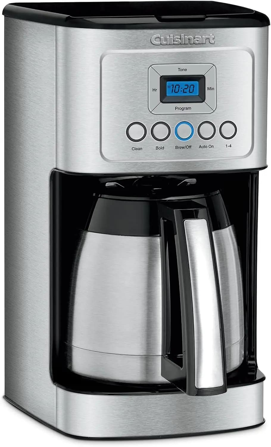Caffettiera programmabile da 12 tazze con caraffa termica, controllo della resistenza della birra, impostazione da 1-4 tazze e design in acciaio inossidabile
