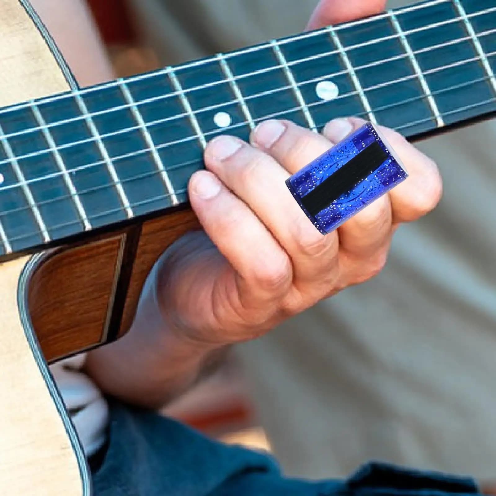 Sonaglio a dita con ritmo, strumento musicale compatto in plastica per percussioni a mano, per Ukulele, Chitarra, Bambini, Adulti, Uso Professionale