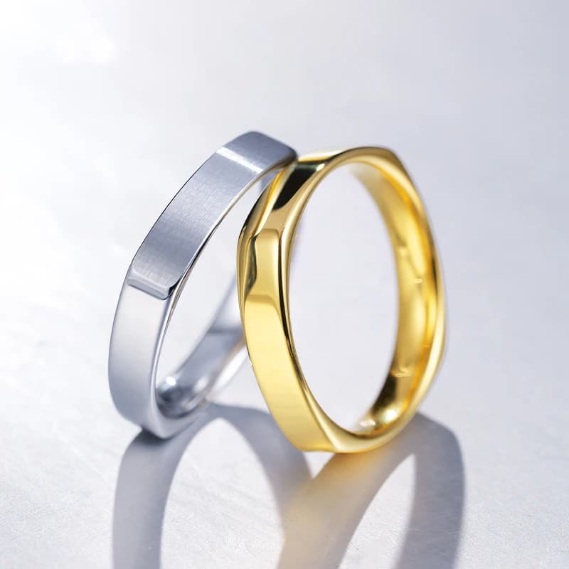 Tungsten Rings for Men Women Square Ring Light Luxury Simple and Versatile Ring Elegant and Durable Fashion, Free Engraving