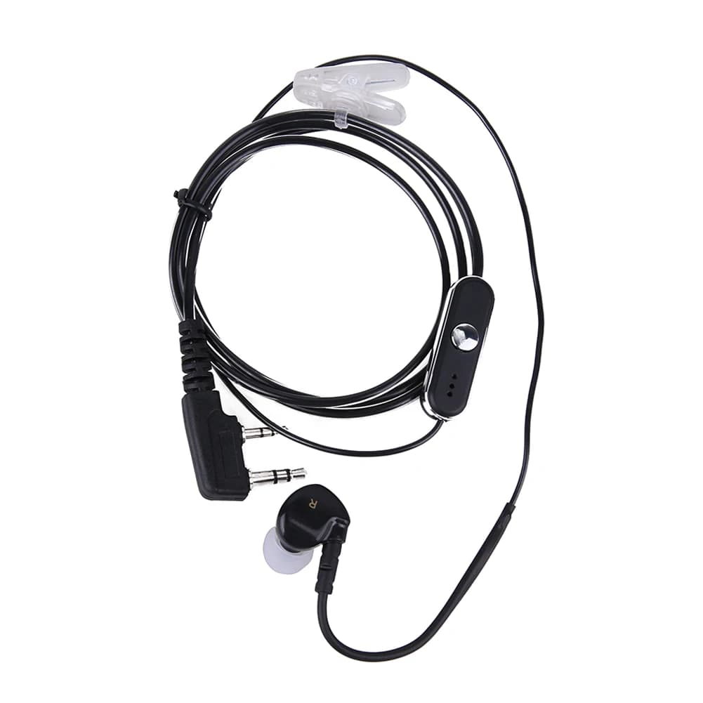 Auricolare con microfono PTT con cancellazione del rumore Walkie Talkie Auricolare nero per radio BAOFENG Retevis