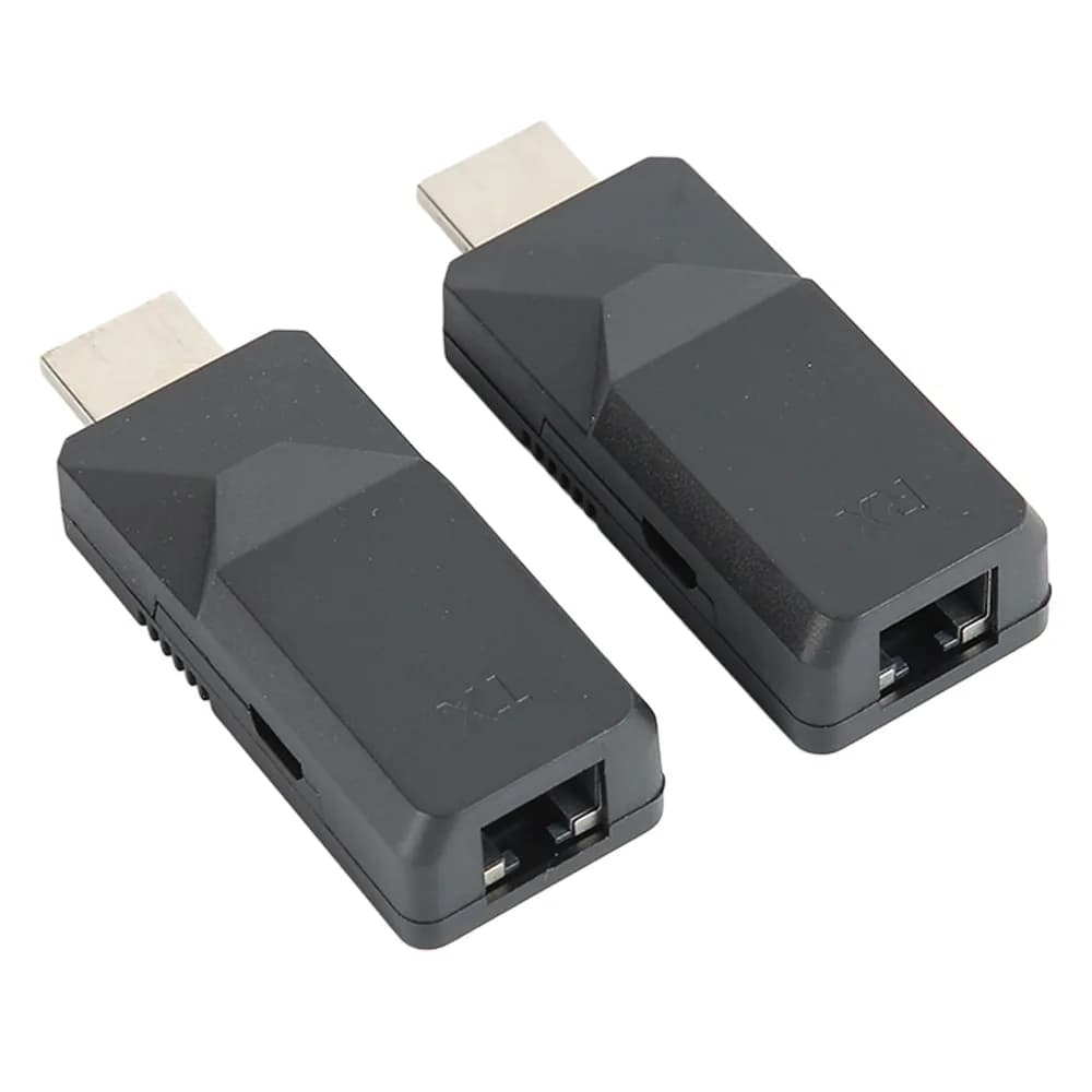 Estensore HDMI 1080P HD su Cavo Ethernet, Interfaccia Multimediale, Trasmettitore e Ricevitore a Bassa Latenza RJ45, Portata 165ft (Cat5/Cat6)