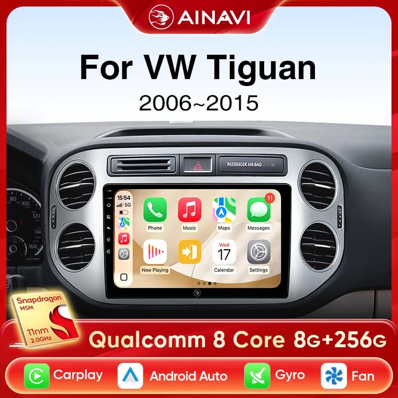 Ainavi Autoradio Per Volkswagen VW Tiguan 2006 2010 2016 Golf Plus Wireless Carplay Android Auto Car Stereo Lettore Multimediale