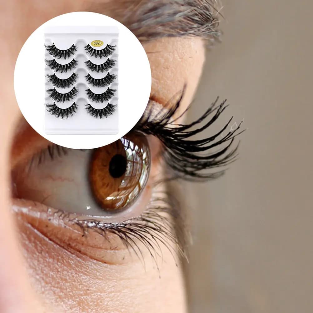 5 Paia di Ciglia Finte Naturali, Densi e Voluminose per Trucco, Extension Ciglia per Feste, Ciglia per Donne, Ciglia per Feste