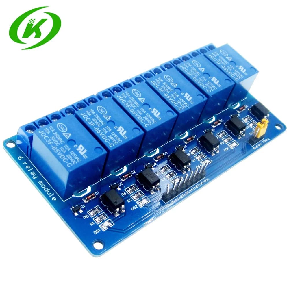 DC 5V 6 channel relay module with light coupling Optical coupler insulation for expansion board PIC ARM DSP AVR Raspberry Pi