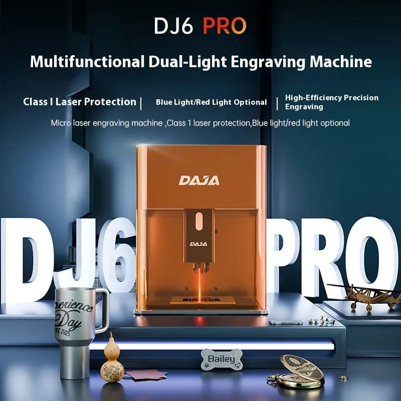 DJ6Pro Laser Engraver, Small Cutting Machine and Fully Automatic Marking, Table Laser Engraving Machine