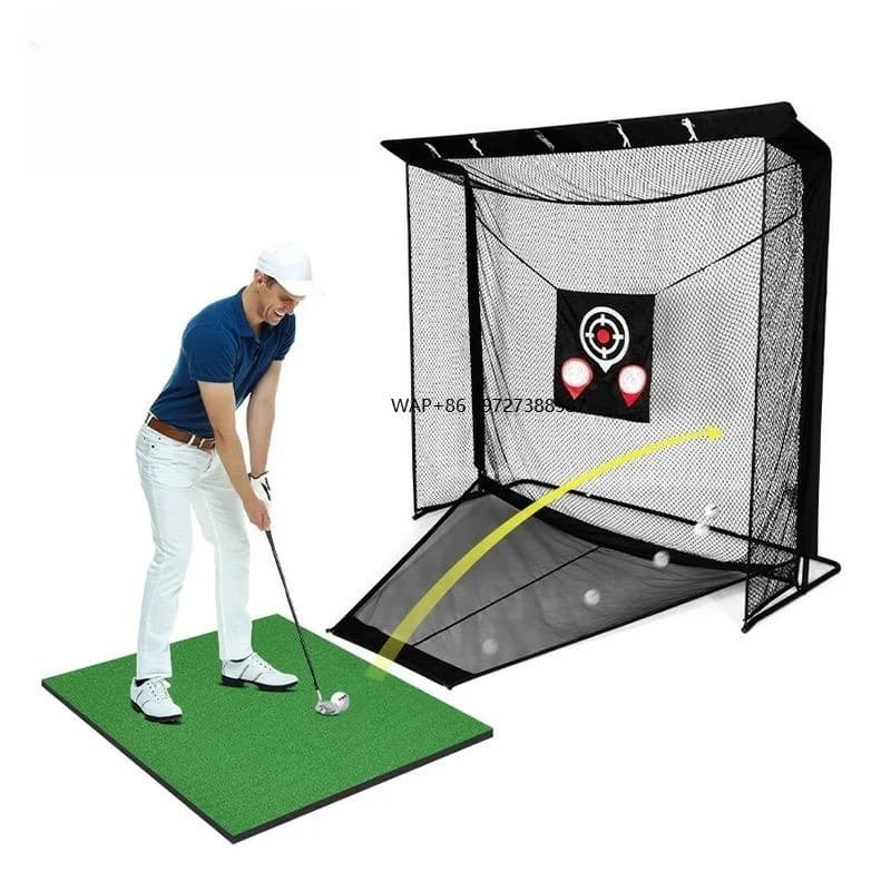 LXW031 Interno Esterno 2,5 m * 2,5 m Campo di guida per golf Colpire scheggiatura Pratica Allenamento Palla automatica Rete di ritorno facile