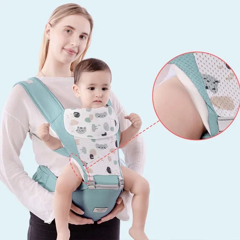 Nuovo marsupio ergonomico marsupio per neonato marsupio per seggiolino da anca 3 in 1 imbracatura ergonomica per marsupio con rivestimento frontale 0-48 mesi