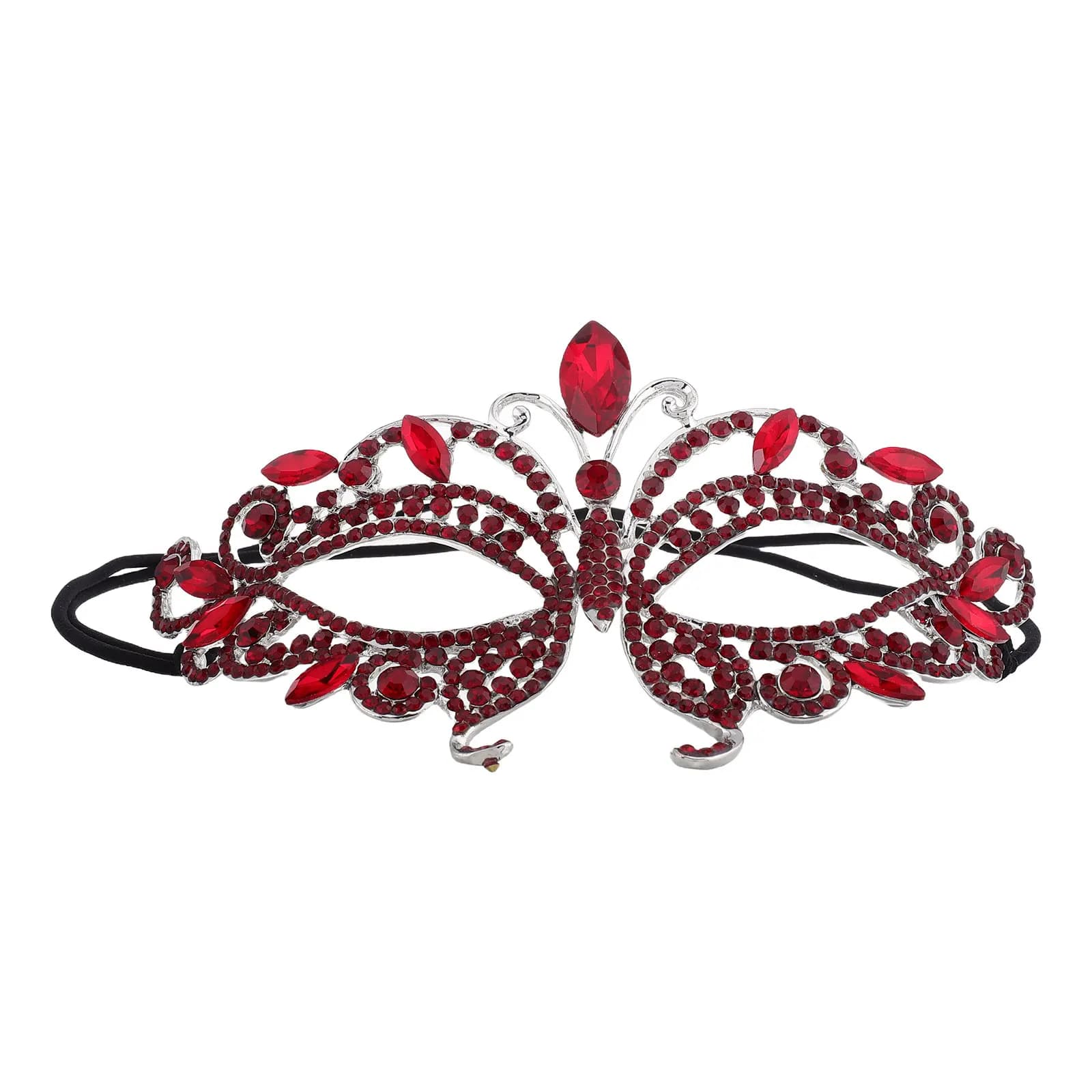 Half Face Rhinestone Mask Women Alloy Sparkling Masquerade Eye Mask Elegant Party Prom Masquerade Ball Bridal Cosplay Costume