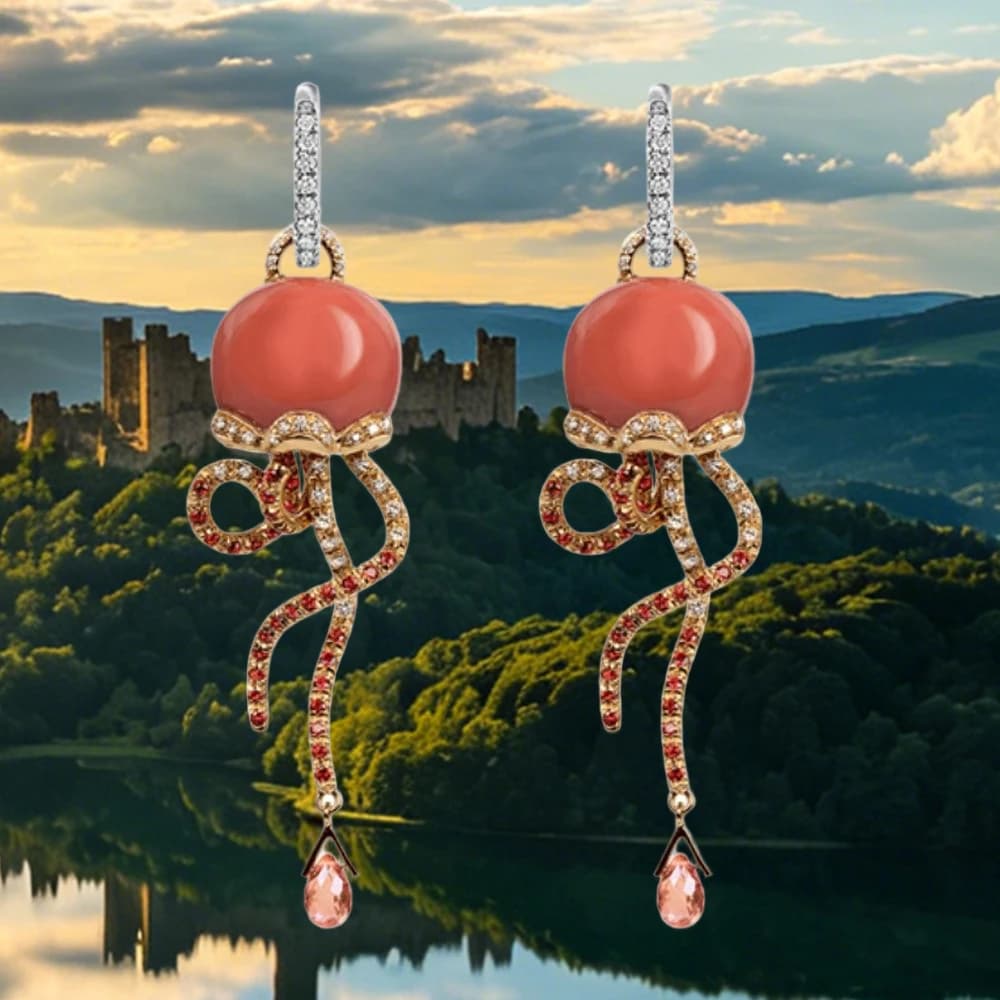 Nuovi Orecchini Chanteclers 2026 in Argento Sterling 925 Placcato Oro, Eleganti Borchie per Orecchie di Alta Gamma