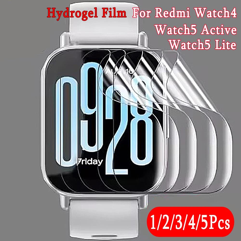 Pellicola idrogel per orologio da 1-5 pezzi per Xiaomi Redmi Watch4 Watch5 Lite Watch 5 Pellicola protettiva per schermo attivo