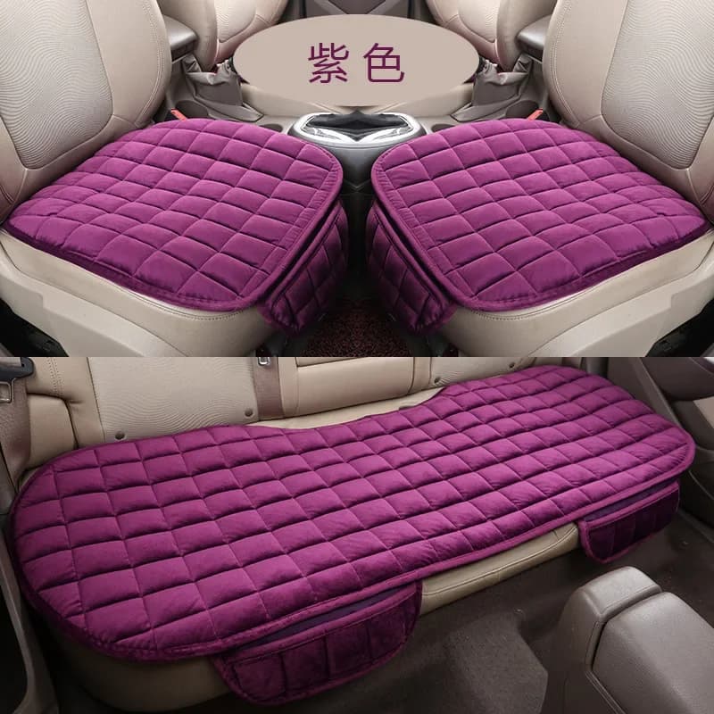 Coprisedile per auto in peluche Cuscino per sedile caldo invernale Cuscino traspirante per sedile per sedia universale antiscivolo per auto