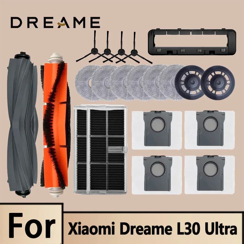 Per Dreame L30 Ultra accessori Mop Pad sacchetto per la polvere spazzola laterale principale in gomma filtro HEPA Robot aspirapolvere parti di ricambio