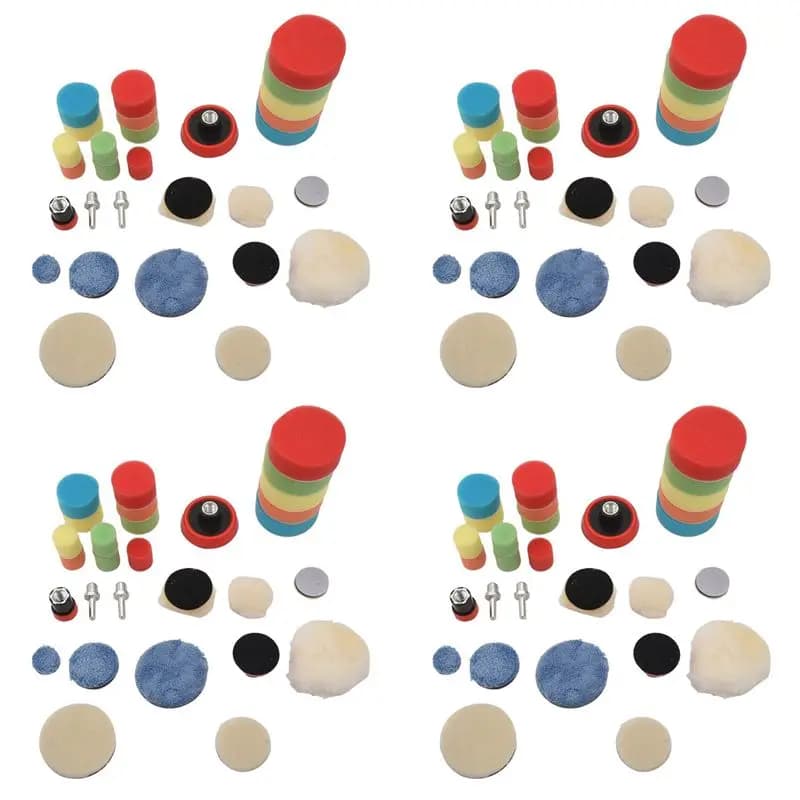 Set di 4 Tamponi Lucidanti per Auto, Lucidatura e Ceratura, Set di Tamponi per Lucidatura e Ceratura Auto, Tamponi per Lucidatura Grossa-AT30