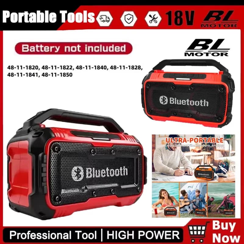Altoparlante Bluetooth per Batteria Milwaukee 18V, Subwoofer Wireless Bluetooth, Altoparlante Stereo Surround per Feste e Uso Esterno