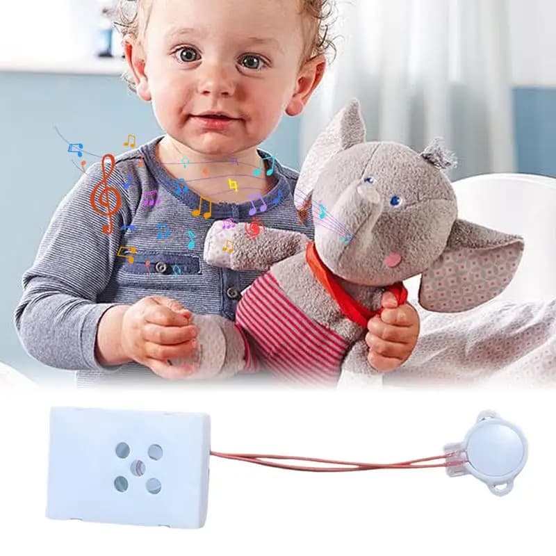 Dispositivo di registrazione con scatola vocale per animali di peluche Modulo di conversazione registrabile in 198 secondi per bambini a casa Bambini Ragazze Peluche Divertimento