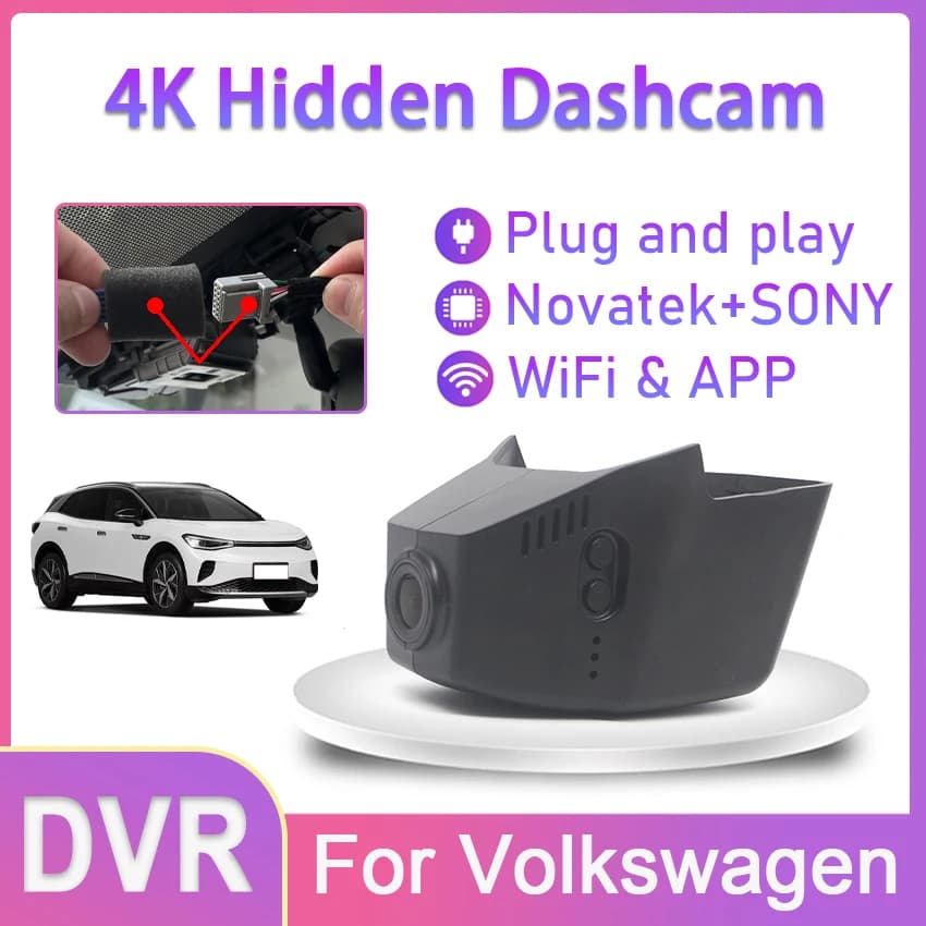 4K Car DVR Cameras for Skoda Karoq, Seat Ateca, Volkswagen VW Tiguan, Atlas, Passat, Golf, Sportsvan, Arteon, Sharan, Magotan