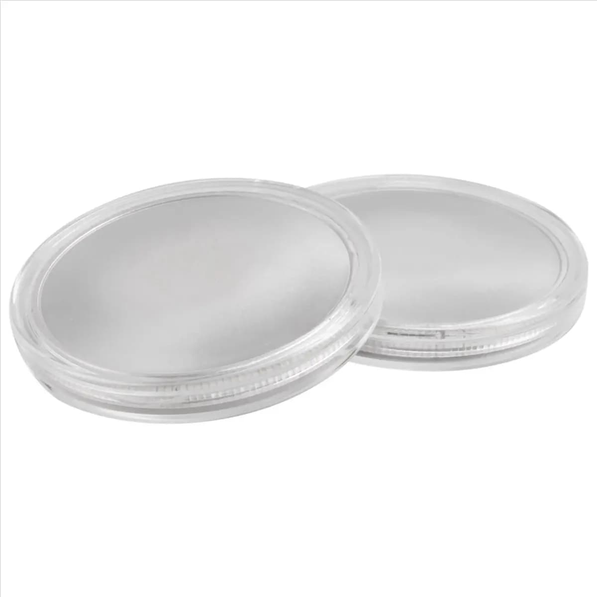 REST 20 Pezzi Etichette Rotonde in Metallo Vuote per Sublimazione 40mm Incise al Laser + Custodia Protettiva in Acrilico