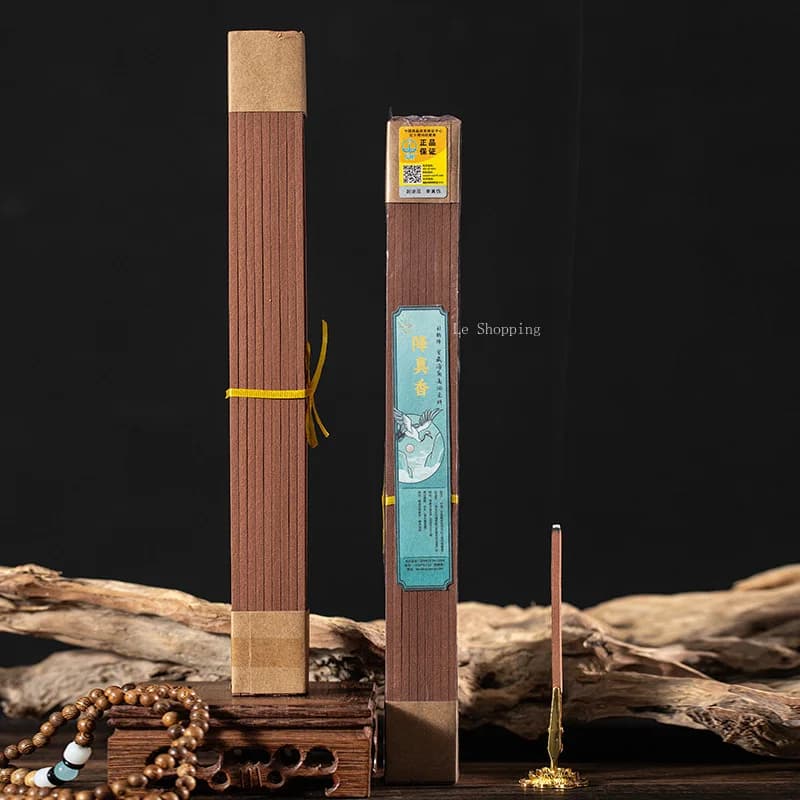 Tempio di incenso in stick quadrato Jiangzhenxiang naturale da 28 cm che offre al dio del Buddha della ricchezza che purifica l'aria al coperto Joss Stick