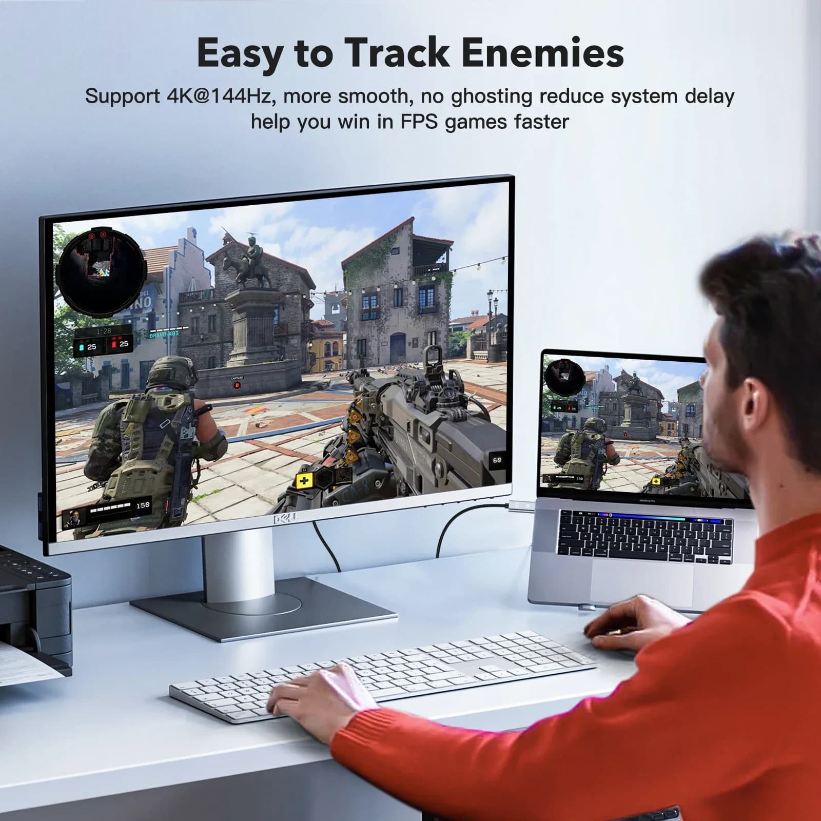 Cavo KEBIDUMEI 8K60Hz 32.4Gbps, Cavo 3D, Cavo 4K144Hz per PC TV, Cavo Audio Video