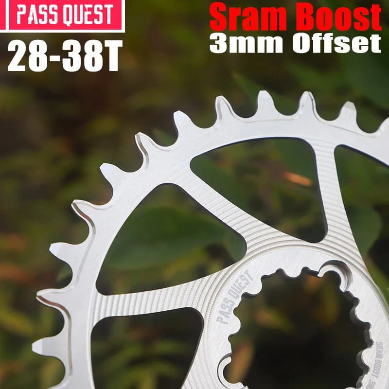 Argento per SRAM Gx xx1 Eagle GXP 3mm Offset PASS QUEST guarnitura MTB corona larga stretta 28T 30T 32T 34T 36T 38T ruota dentata