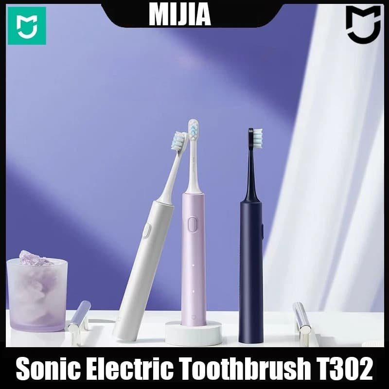 Spazzolino Elettrico Sonico MIJIA T302, 31000 RPM, Batteria a Lunga Durata 150 Giorni, Testina DuPont Senza Rame, Impermeabile IPX8, 4 Modalità
