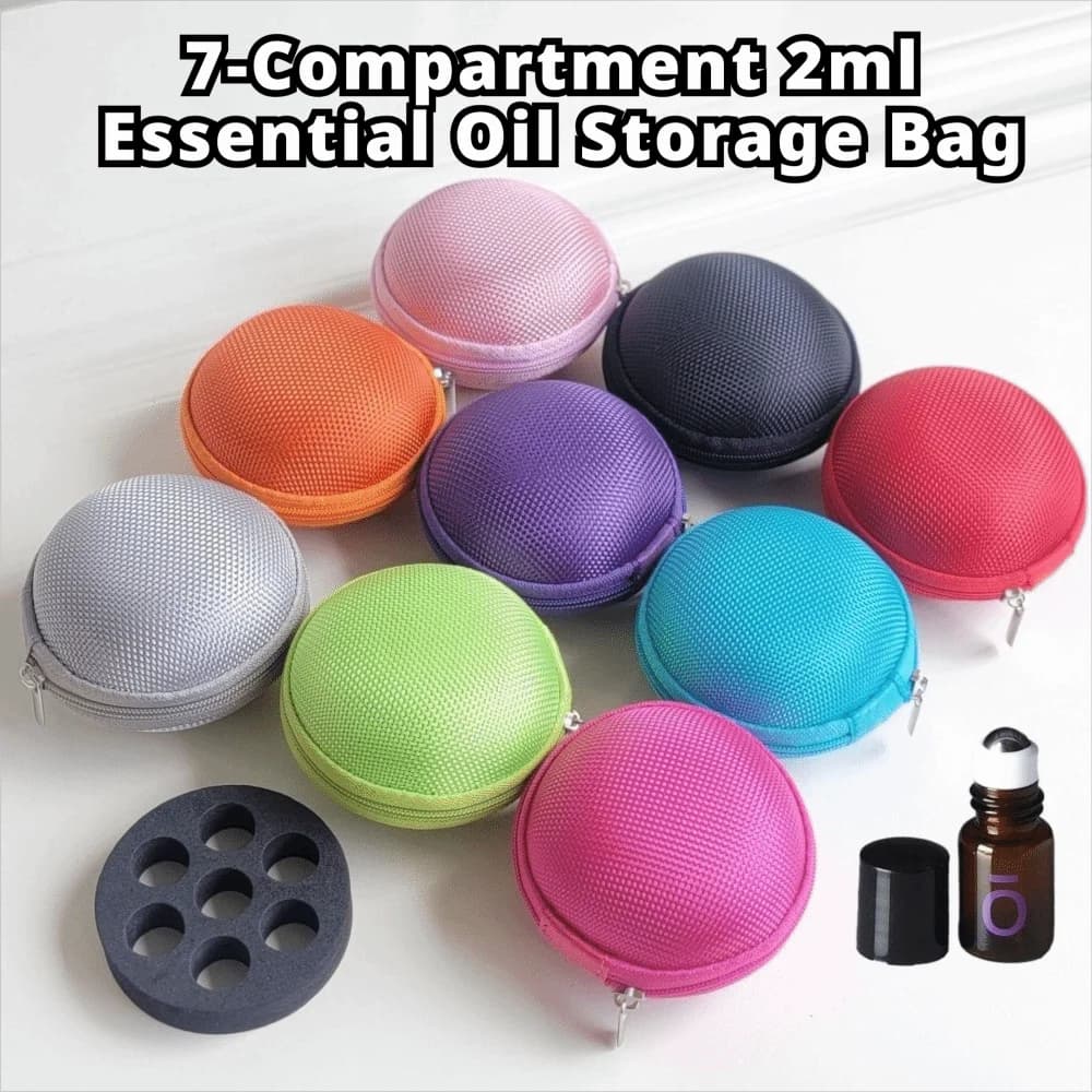 EVA Foam Insert Essential Oil Storage Bag Portable Multi Slot Interior Roller Bottle Carrying Case Polyester Essential Oil Case