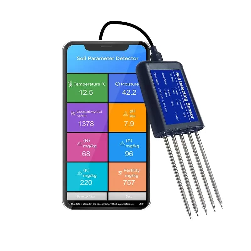 2026 TR-300 8-in-1 Soil Moisture Meter RS485 PH EC Salinity NPK Temperature 0.1 Agriculture Plant Agro Factory