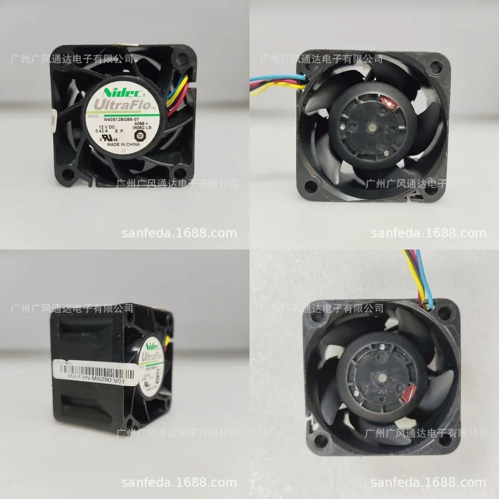 Ventola di Raffreddamento NIDEC W40S12BGB5-07 4028 12V 0.42A per Case PC, Server, Rack, Amplificatore, CPU e GPU