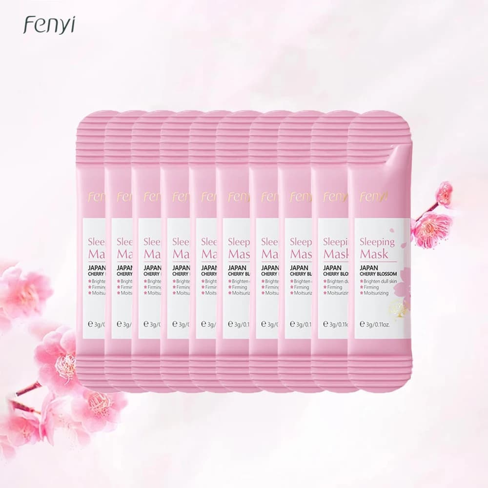 10 pcs Sakura Mask For Sleeping Hydrating Reducing Nutrient Rugs Scratch Mask For Face Use And Drop Portable Face Care