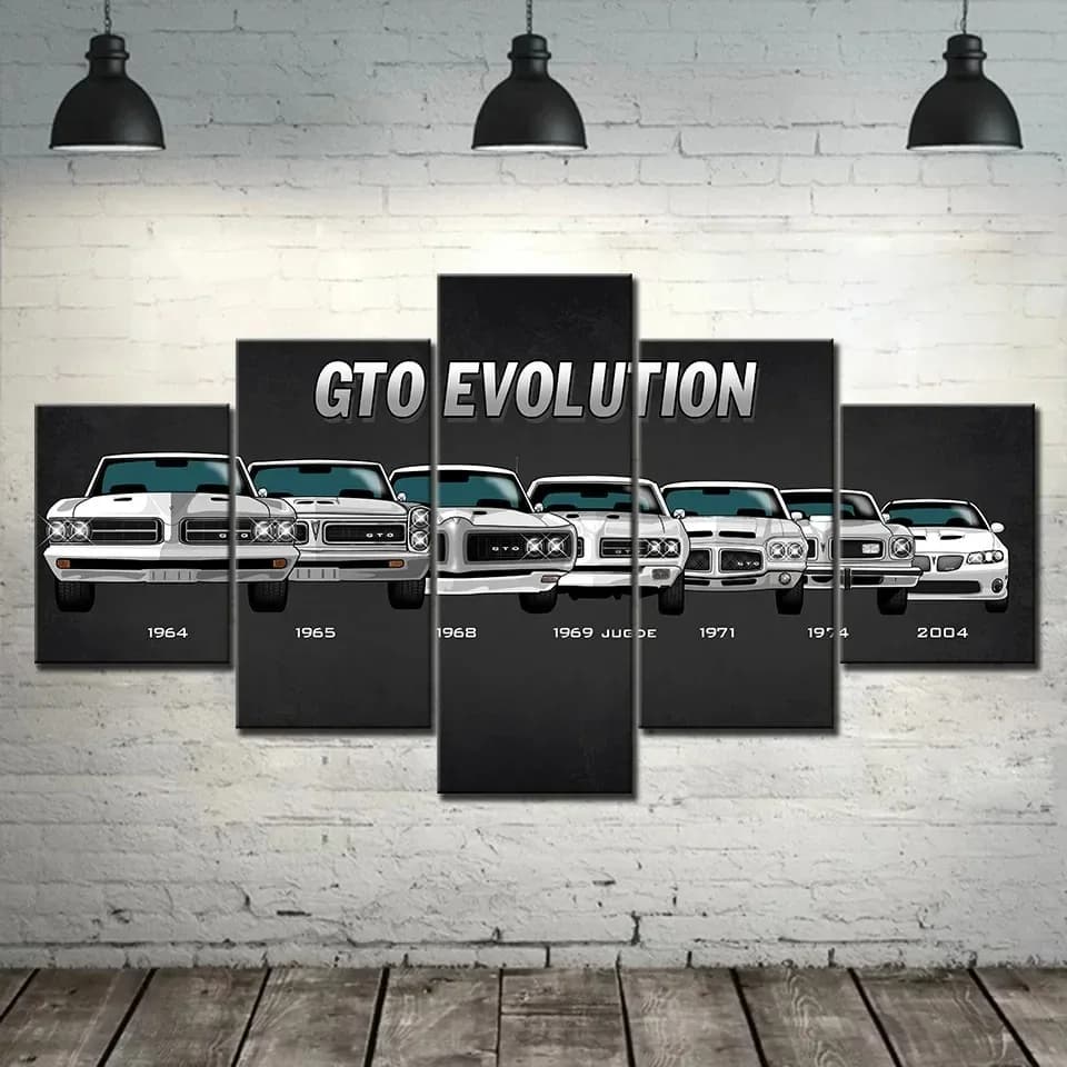 No Frame Canvas 5Pieces WRX STI Skyline GTR Supra Evolution Car Wall Art Poster Pictures Paintings Home Decorations Room Decor