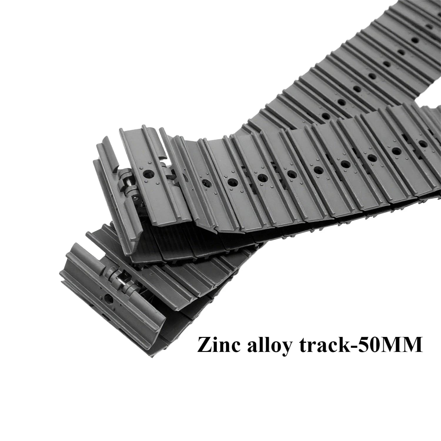 Crawler in lega di zinco da 50 mm adatto per la modifica del modello di bulldozer dell'escavatore telecomandato e l'aggiornamento del cingolo del telaio