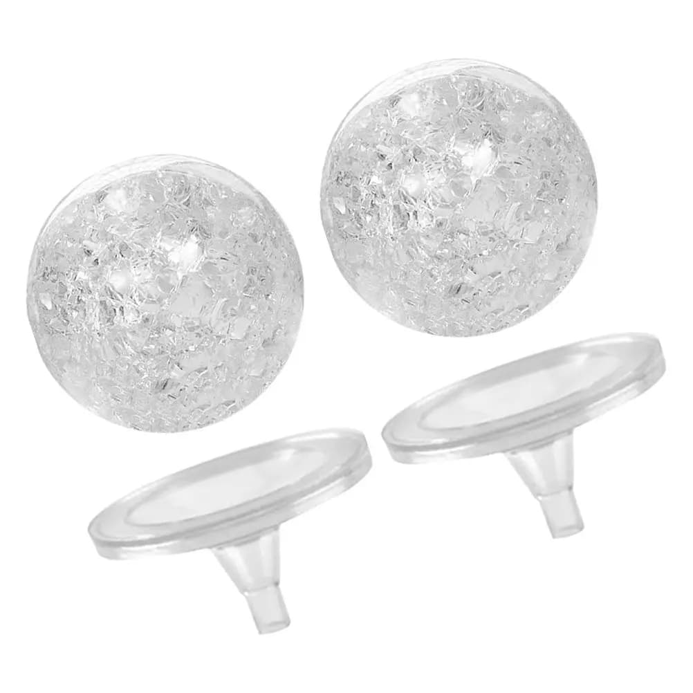 2 Pezzi Sfera di Cristallo Trasparente per Effetto Bolle nella Fontana, Ornamenti Decorativi a Sfera, Decorazione Raffinata per Interni