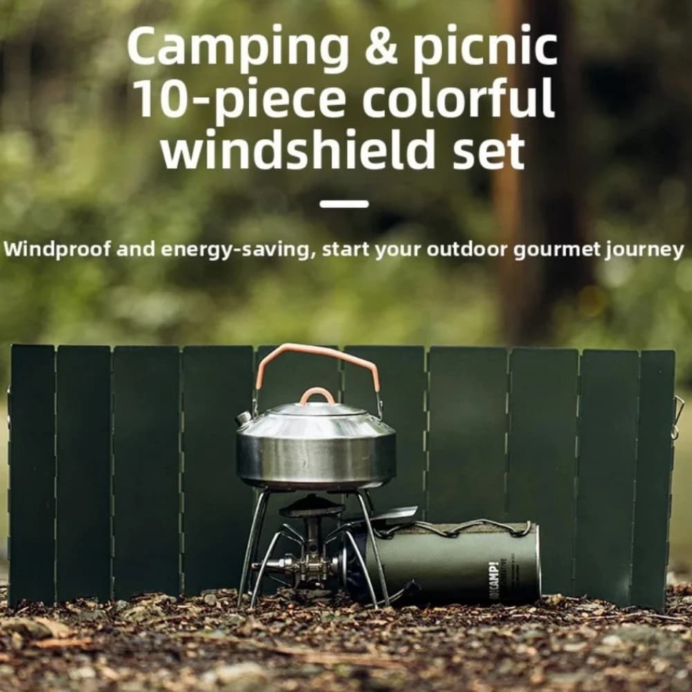 Outdoor Folding Portable Cassette Stove Windshield Burner Windshield Camping Picnic Gas Windshield Stove Protective Cover