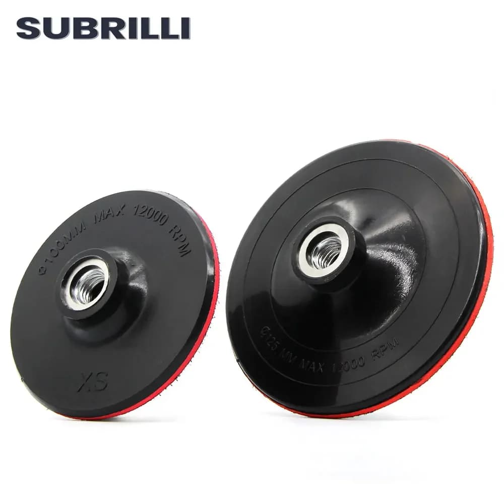 2 pezzi di diametro della piastra di supporto per lucidatura. Anello con gancio autoadesivo per cofano per lucidatura per auto con smerigliatrice angolare in gomma da 4-5 pollici 100 mm 125 mm